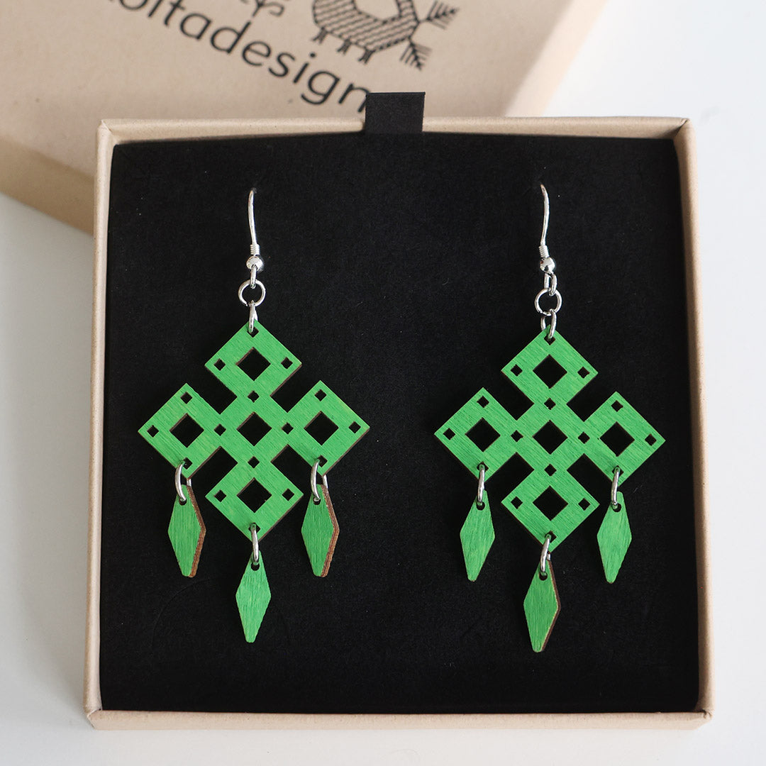 Käpälikkö -korvakorut pieni vihreä