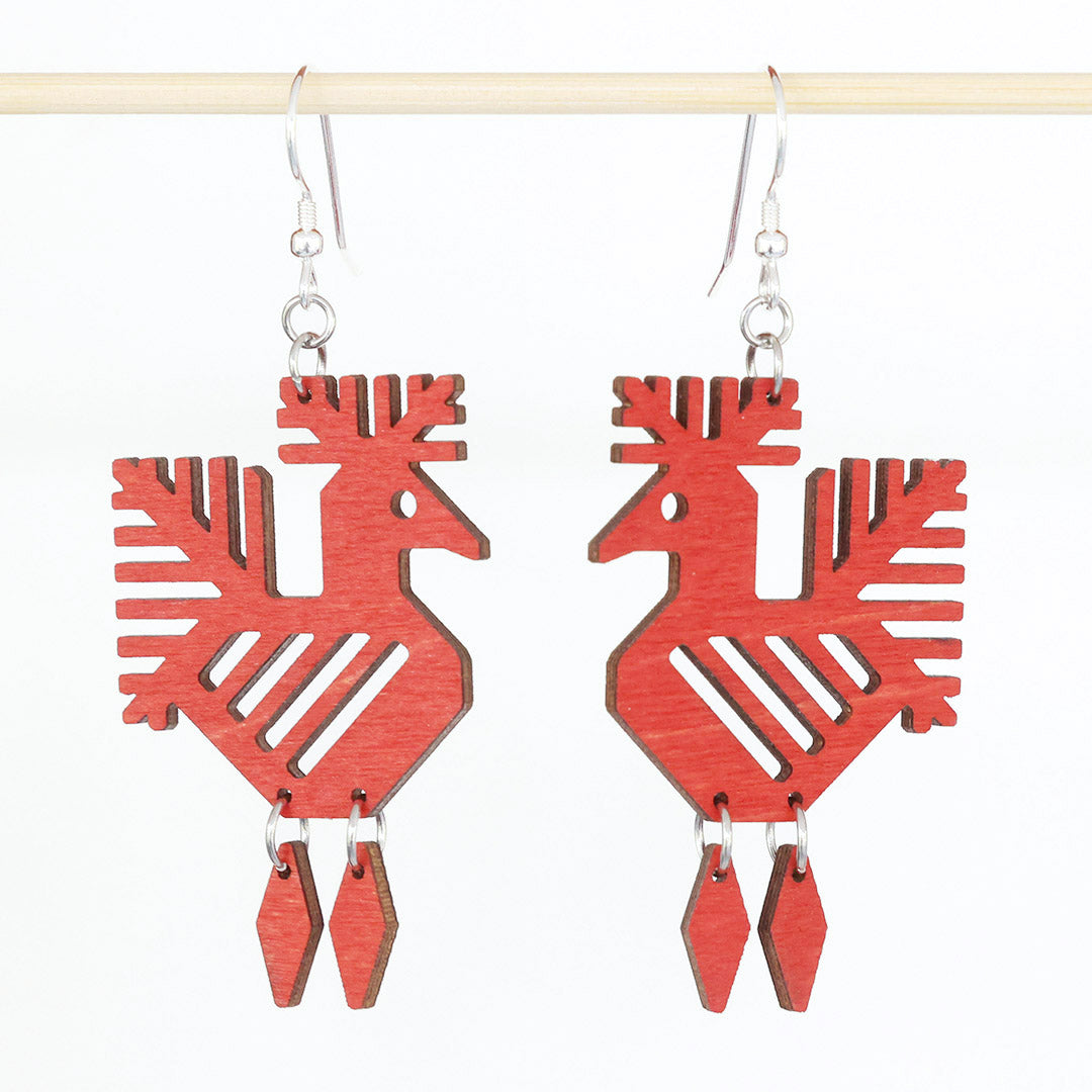 Kukkilintu -korvakorut punainen